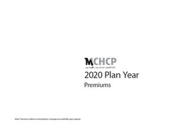2020 Premiums